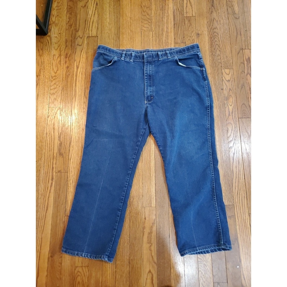 VTG Comfort Action Sport Jeans Mens 44x29 Med/Dk Wash Classic Hook Bar Close EUC